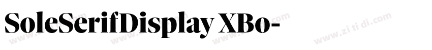 SoleSerifDisplay XBo字体转换 SoleSerifDisplay XBo字体转换